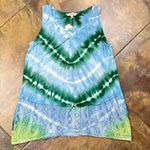 NWT Yak & Yeti Casual Tye Dye Lace Tank Small Blue Photo 3