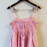 Free People Gabby Mini Dress Cherry Print Size Small Tie Back Pockets Photo 7