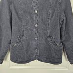 Samantha Grey Denim Jacket Women's Size 10 Black Photo 1