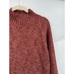 Loft Ann Taylor Mockneck Sweater Women Small Rust Popcorn Knit Long Sleeve Photo 6