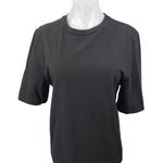 Frankie Shop Women's Black Knit Short Sleeve Pullover Tee T Photo 0