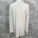Rielle White Button Down Shirt Size M Photo 4