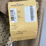 Jones New York XL Faux Suede Button Front Top Cut-Out Perforated Brown Long Slv Photo 5