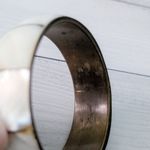 Vintage Bracelet Brass & Mother of Pearl Bangle Photo 4