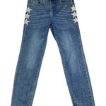 Y2K Frank Lyman‎ Glam Rock Streetwear Style Blue Straight Leg Jeans Women Medium Size 28 Photo 0