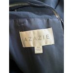 Azazie Bridesmaid Dress Blue Size A0 Midi A Line Flare Polyester Formal‎ Wedding Photo 2