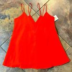 The Coverii NWT  Red Double V-neck Strappy Layered Cami Small Photo 2