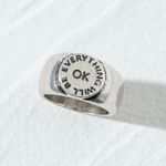 Silver Everything Will Be OK Quote Ring Photo 0