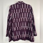 Soft Surroundings  Women's Jacket Blazer Topkapi Ikat Printed Beaded Purple XL Photo 7