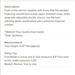 Bamboo  Mason Turquoise Blue Beaded Sandal 8.5 Photo 7