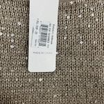 Simply Noelle Women S/M Tan Sequined Casual 3/4 Sleeve Top NWT Photo 2