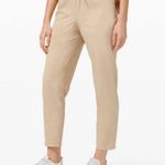 Lululemon Cream Light Tan Keep Moving Pants 7/8 High-Rise Size 6 Style W5CZES Photo 0
