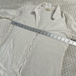 L'Agence Shyla Blouse Women's XS Ivory Silk Long Sleeve Lace-Cuff V-Neck Photo 7