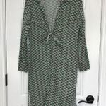 ZARA Women's The Lissie Shirt Size Medium Swim Cover Up Tie Front Mint Brown NEW Photo 4