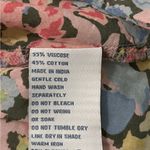 Green and Pink Floral Asymmetrical Tank Top with Relaxed Fit Size 8 White Photo 10