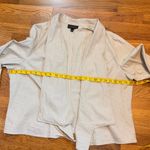 Lane Bryant  Women’s Plus Size 26 Beige Linen Open Front Draped Cardigan Jacket Photo 5