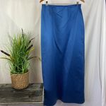 Alfred Angelo  White & Blue Satin Sleeveless Top & Maxi Skirt Set 8 Photo 3