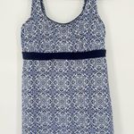 Lands' End Swimsuit Womens 16 Petite Blue White Swim Dress One Piece Padded Size 16P Photo 0