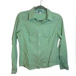 G.H. Bass & Co. Preppy Green Striped Cotton Button Down Size M Photo 0