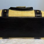 Coach Vintage y2k Black Natural Legacy Straw Tote Bag Photo 4