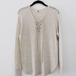 LNA / Revolve Esperenza Lace Up Sweater in Scour Photo 5