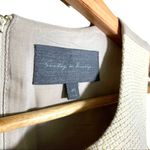 Anthropologie Sunday in Brooklyn Metallic Gold Fringe Striped Sleeveless Top Tan Gold Medium Photo 5