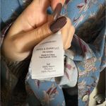 Veronica Beard ‎ Bohemian Floral Blouse Top Size 10 in Blue Cream Button Down Photo 3