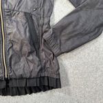 Lululemon Spring Fling Puffy Windbreaker Size 4 Animal Swirl Embossed Black Down Photo 1