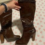 Bordeaux Bass Shoes Bass  Brown Knee High Heel Boots Size 7 Photo 1