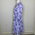 Charter Club Purple Floral Shirt Dress Midi Length Sz Small Petite Cotton Charter Clib Photo 2