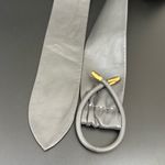 Vintage Unsigned Gray Soft Genuine Leather Women’s Dress Belt Size One Size Photo 5