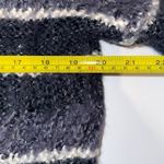 Roxy  Blue White Gray Striped Chunky Knit Button Front Cardigan M Cottagecore Top Photo 9