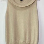 St. John Women's Beige Cashmere Sleeveless Boat Neck Pullover Sweater Size M Photo 0