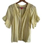 Lilly Pulitzer Womens Linen Peasant Top Size S Resort Preppy Beach Country Club Photo 0