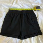SheIn New Solid Black High Waisted Cargo Workout Sweat Shorts Size Large Photo 6