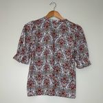 Boden Frilled Short Sleeve Shirt Red Size 2 Photo 4
