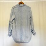 CP Shades Romy Linen Shirt Blue White Stripe Print size Small Photo 2
