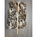 Vintage Bogari Silk Button Up Tunic Sz M Brown Floral Artsy Folk Hipster 90's Brown Size M Photo 9