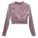Forever 21  Lavender Velvet Mock-neck Cropped Top Medium Photo 1