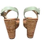 Kate Spade New York Dancer Seafoam Green Calf Straw Wedge Platform $258 Size 8.5 Photo 3