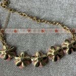 Pink Pearlized Rhinestone 3D Flower Choker Necklace Photo 7