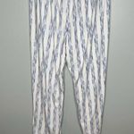 Sonoma white blue striped tie front pajama lounge pants comfort size large Photo 1