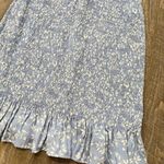 Endless Blu Light Blue Yellow Floral‎ Babydoll Bodycon Mini Dress Womens Medium Photo 1