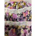 French Connection New.  orchid floral lace ruffle top. Small. Retails $128 Photo 9