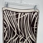 Unbranded Vintage Acetate Dark Brown & Cream Italy Scarf Long Japan Photo 2