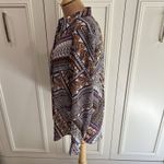 Rose + Olive ‎ Paisley Floral Patchwork Shirt Size Medium Button Up Funky Retro Photo 4
