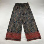 Sundance  Navy Printed Lightweight Cotton Wide Leg Lounge Pant S Photo 6