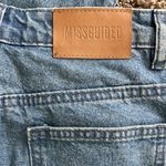 Missguided  High Rise straight Leg Jeans With Hem Slits Photo 2