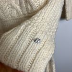 American Eagle Outfitters Ivory Chunky Cable Knit Fisherman Sweater Photo 5
