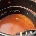 Brighton , Western style, silver grommet, stitched, leather belt, size medium Photo 1